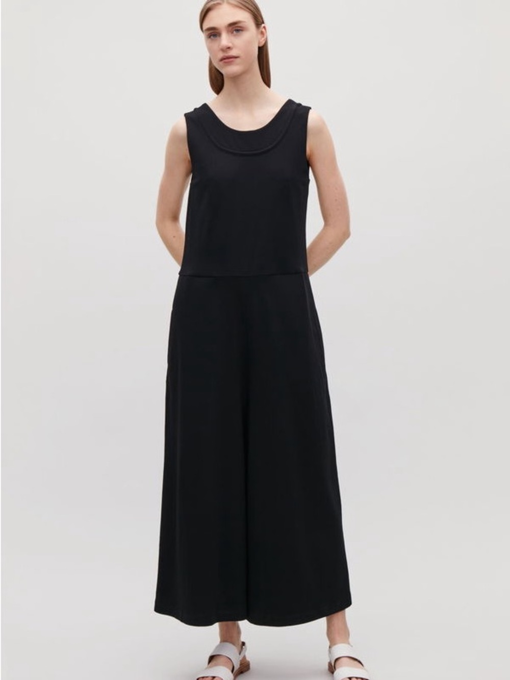 COS Black Sleeveless Wide-Leg Jumpsuit